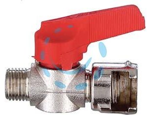 RUBINETTO IN LINEA FILETTATO MASCHIO CON DADO FRESATO - attacco 1/4"M art.AIR 11 - Marca ANI - Cod: 54720