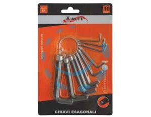 CHIAVI MASCHIO ESAGONALI IN SERIE 10 PEZZI - Marca ALTE - Cod: 14458