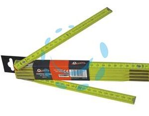 DOPPIOMETRO IN LEGNO GIALLO - testata rosso/nera con bollo - Marca ALTE - Cod: 20022