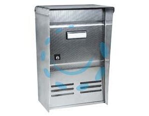 CASSETTA POSTALE PORTARIVISTE INOX SERIE DUBLO PER ESTERNI - cm.26x12x37,5h. - acciaio inox 18/10 satinato - Marca ALUBOX - Cod: 80972