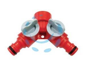 PRESA RUBINETTO DUPLICE CON INNESTI RAPIDI - blister (2006) - Marca IPIERRE - Cod: 59206