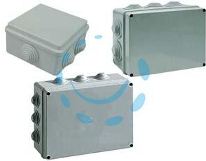 SCATOLA STAGNA CON COPERCHIO E PASSACAVI - mm.80x80x40h. 6 passacavi (003) IP44 - Marca MARLANVIL - Cod: 87667