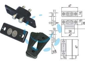 COPPIA CONTATTI ELETTRICI A PRESSIONE 06511 - (06511000) - Marca CISA - Cod: 65917