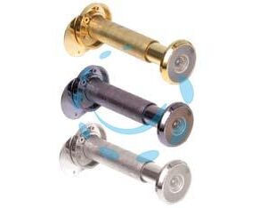 SPIONCINO DIAMANTE TONDO Ø 16 CON GRANDANGOLO 200° - lunghezza mm.40/70, ottone lucido (016DXOL40) - Marca SECUREMME - Cod: 430623