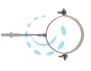 COLLARI PER TUBO PLUVIALI TONDI "SCP" - SCP-80 ø mm.80 tassello ø mm.10 - Marca FISCHER - Cod: 63371