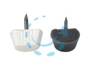 MENSOLINA CON CHIODO - in plastica bianca - Marca  - Cod: 5968