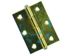 CERNIERE CON PERNO SFILABILE IN ACCIAIO OTTONATO - mm.30x30 - Marca - Cod: 7344