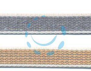 CINTINO COTONE AVANA E GRIGIO PER AVVOLGIBILI - mt.50x mm.17h. in rotolo - Marca  - Cod: 3469