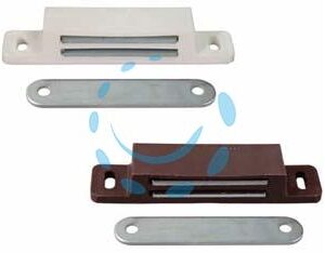 CRICCHETTO MAGNETICO GRANDE - mm.87x20x15h. in plastica bianca - Marca - Cod: 6026