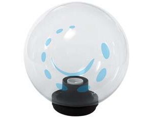 GLOBO INCOLORE CON BASE E PORTALAMPADE - ø mm.200 max 40w - Marca  - Cod: 10832