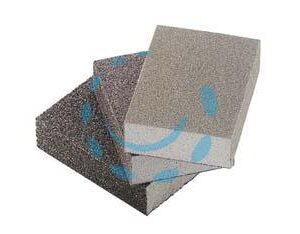 SPUGNE ABRASIVE A SAPONETTA "GRINSPON" - grana grossa 60 - mm.100x66x26h. - Marca GRINDING - Cod: 98731