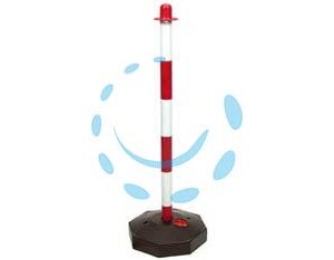 COLONNINA SEGNALETICA IN PLASTICA BIANCO/ROSSA - cm.90h. - Marca QUALITY - Cod: 22941