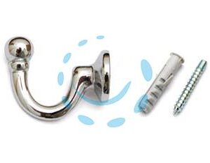 GANCI RACCOGLITENDA GRANDI CROMO - mm.37 - Marca  - Cod: 25195