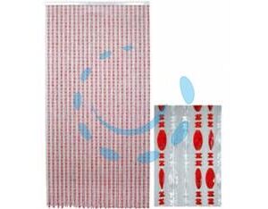 TENDA ANTI MOSCHE CORALLO ROSSO-CRISTALLO - 96 fili cm.120x230h. - Marca VETTE - Cod: 25935