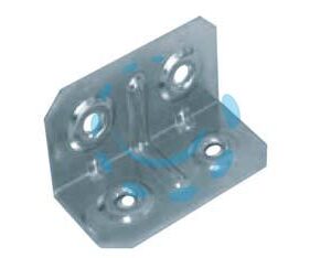 PIASTRA DI GIUNZIONE QUADRA PIEGATA 4 FORI - mm.20x20 spessore mm.1 - Marca  - Cod: 34586