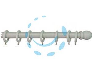 BASTONE IN LEGNO SENZA SUPPORTI Ø MM.35 BIANCO - cm.160 - Marca - Cod: 38041