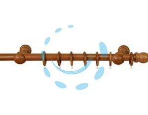 BASTONE IN LEGNO CON ACCESSORI Ø MM.23 OLMO - cm.120 - Marca  - Cod: 38201