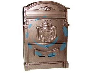 CASSETTA POSTALE IN ALLUMINIO PER ESTERNI "RESIDENCE" BRONZO - cm.25x9x41h. colore bronzo - Marca QUALITY - Cod: 46282