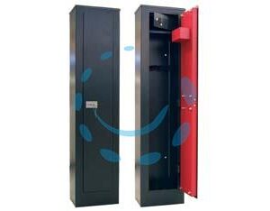 ARMADIO PORTAFUCILI CON TESORETTO - mm.320x210x1380h. 5 posti peso kg.33 - Marca QUALITY - Cod: 50081