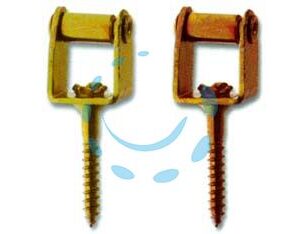 CAVALLOTTI CON RULLO E VITE A LEGNO - in acciaio bronzato - Marca  - Cod: 56878