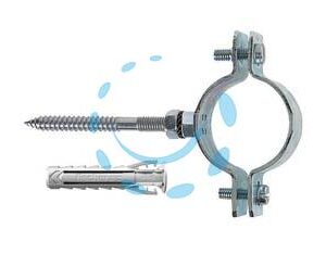 COLLARI PER TUBO IN ACCIAIO ZINCATO PER TUBI "CPT" - 1/2" p/tubi ø mm.19/22 tassello ø mm.10 - Marca FISCHER - Cod: 63319