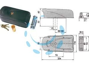ELETTROSERRATURA PER PORTE IN FERRO 1A721 - (1A721.00.0) - Marca CISA - Cod: 67348