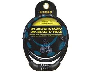 ANTIFURTO PER BICI CON COMBINAZIONE - ø mm.8x65 cm. - Marca QUALITY - Cod: 70386