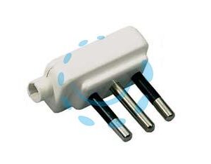SPINA PIATTA MINI 2 P+T BIANCA - 10A - Marca  - Cod: 72670