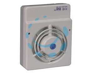 ASPIRATORE ELETTRICO DA PARETE CENTRIFUGO AUTOMATICO 20W - ø mm.100 di foro art.V10 - Marca LUX - Cod: 77675