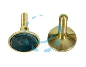 PIEDINO REGISTRABILE GIREVOLE OTTONE LUCIDO - ø mm.10 MA larghezza base ø mm.40x55/28h. - Marca  - Cod: 78580