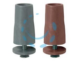ARRESTI CON VITI PER AVVOLGIBILI - ø mm.24x30 colore grigio - Marca  - Cod: 78634