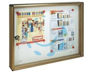 BACHECA PORTA AVVISI PER INTERNI CM.55X5X40H. - cm.55x5x40h. - Marca ALUBOX - Cod: 81030