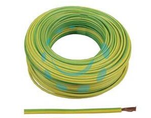 CAVO ELETTRICO UNIPOLARE ANTIFIAMMA GIALLO/VERDE - 1x mmq.1,5 colore giallo/verde - Marca  - Cod: 90513