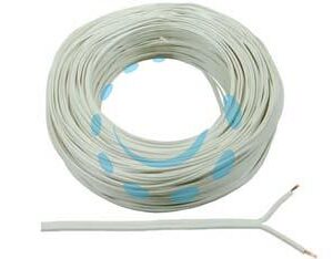 CAVO ELETTRICO BIPOLARE PIATTINA COSTA STRETTA BIANCO - 2x mmq.0,50 colore bianco - Marca - Cod: 90773