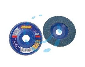 DISCHI LAMELLARI DA SGROSSO PER FERRO ALLO ZIRCONIO - ø mm.115 foro 22,2 grana 40 - Marca GRINDING - Cod: 93088