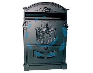 CASSETTA POSTALE IN ALLUMINIO PER ESTERNI "RESIDENCE" NERA - cm.25x9x41h. colore nero - Marca QUALITY - Cod: 96454