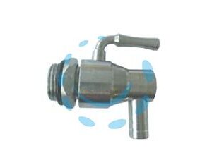 RUBINETTO A LEVA ACCIAIO INOX CON DADO PER FUSTI E SERBATOI - M 3/8" - Marca - Cod: 252904