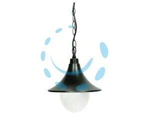 LANTERNA CON CATENA MODELLO PARIGI - 100w IP44 ø mm.245x1140h. colore nero - Marca SYNTESY - Cod: 102933