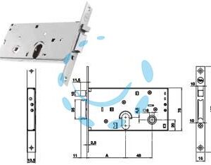ELETTROSERRATURA INFILARE PER FASCE SOLO SCROCCO MM.78 H 85000 - mm.58 (Y8500058080) - Marca YALE - Cod: 107860