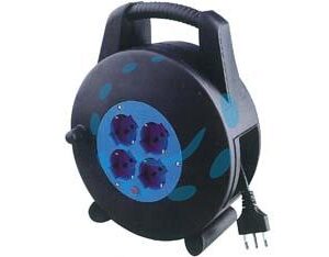 AVVOLGICAVO ELETTRICO 4 PRESE SCHUKO BIPASSO MT.10 - mt.10 - Marca SYNTESY - Cod: 108843