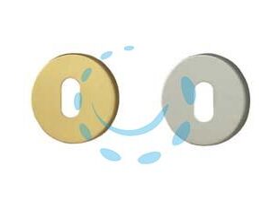 BOCCHETTE PER SERRATURE PATENT IN OTTONE - ø mm.45 foro normale, in ottone lucido - Marca  - Cod: 110938