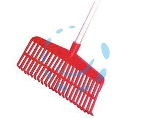 SCOPA RACCOGLI NOCCIOLE E FOGLIE SENZA MANICO - 22 denti, cm.39 - peso gr.200 - Marca - Cod: 114288