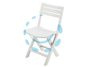 SEDIA DA GIARDINO "BIRKI" BIANCA - cm.41x46x78h. - kg.2,78 - Marca  - Cod: 117425