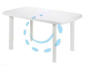 TAVOLO DA GIARDINO "FARO" BIANCO CM.135X82X72H. - cm.137x85x72h. - peso kg.9,5 - Marca  - Cod: 117500