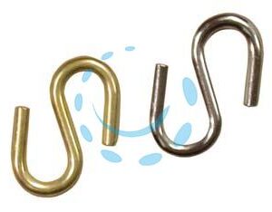 GANCI "S" APPENDIQUADRI - filo ø mm.2,4 ferro ottonato - Marca  - Cod: 118293