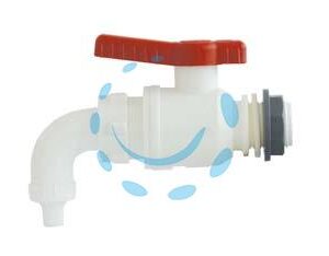 VALVOLA A SFERA ENOLOGICA CON BECCUCCIO - attacco M 1/2"x20 - Marca BUCCHI - Cod: 122443