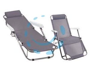 SDRAIO IN ALLUMINIO ALLUNGABILE CON TESSUTO TEXILENE - cm.60x113/156x86h. - Marca VETTE - Cod: 124751