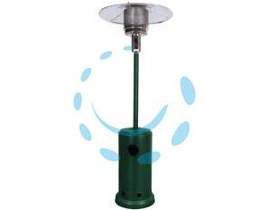 OMBRELLO TERMICO A INFRAROSSI 12 KW VERDE - misure ø cm.82x230h. - peso kg.25 - Marca SYNTESY - Cod: 126199
