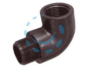 GOMITO 90° (PP) FILETTATO MASCHIO FEMMINA IN POLIPROPILENE - MF 1/2" - Marca  - Cod: 126564