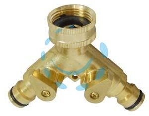 PRESA RUBINETTO DUE VIE IN OTTONE  - Marca IPIERRE - Cod: 126977